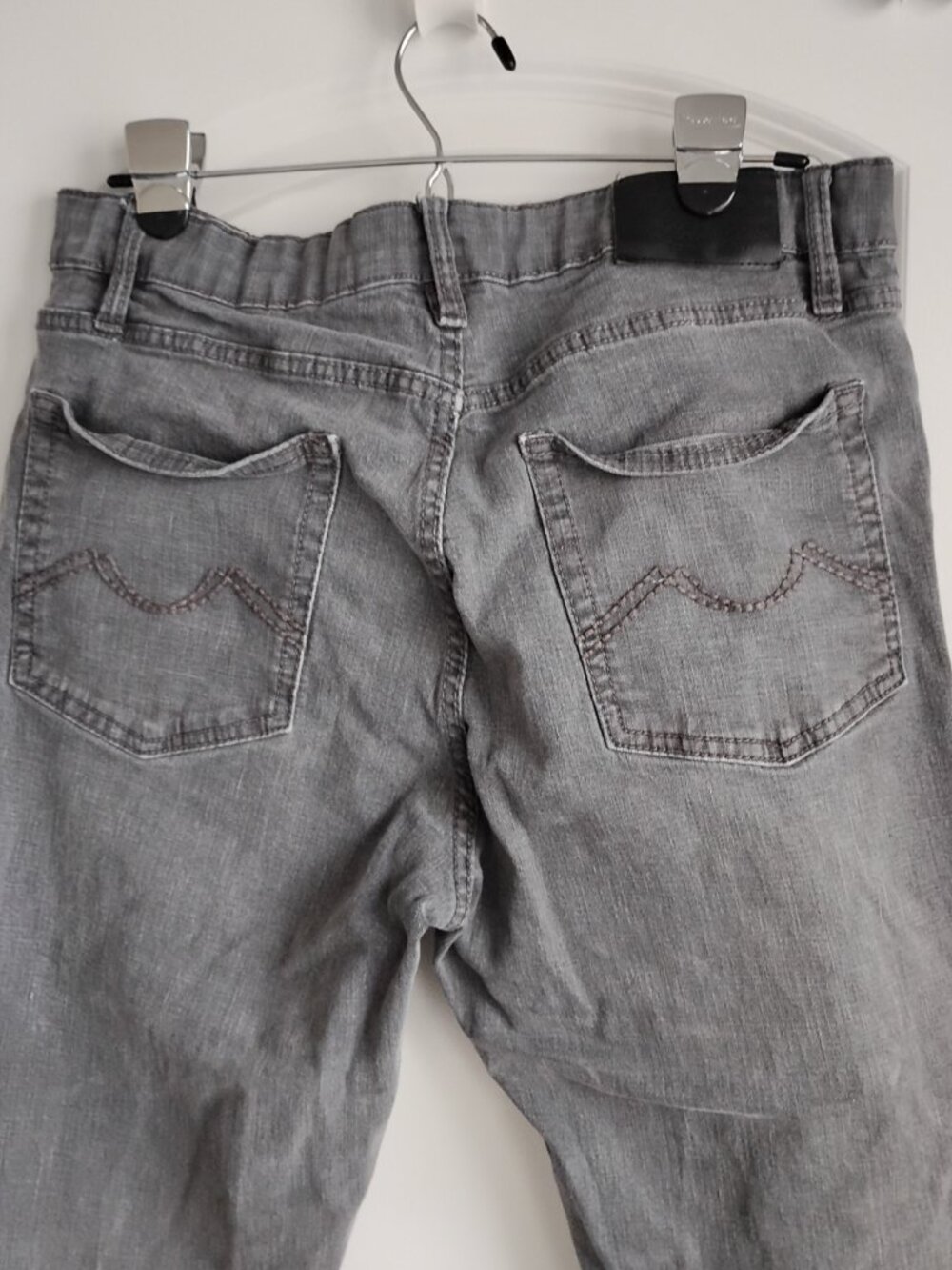 Urban Star Light Wash Black/Gray Men's Jeans Straight Stretch 34/32 - Picture 5 of 6